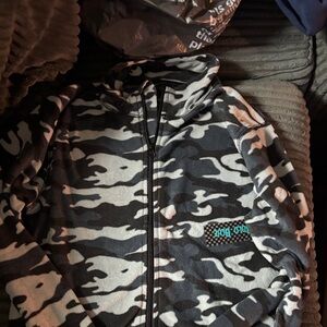 Kids Camo Jacket - Black and Gray
